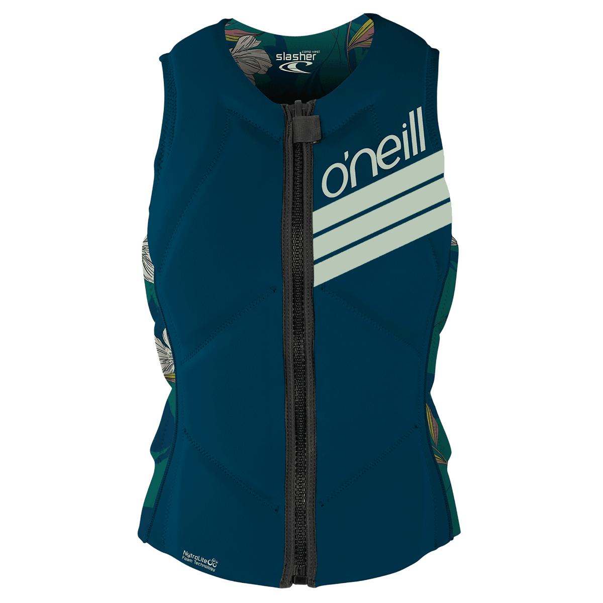 O'Neill Slasher Comp Womens Impact Vest - French Navy/ Bridget - Front
