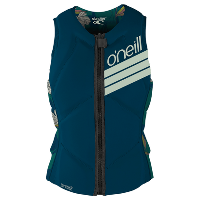 O'Neill Slasher Comp Womens Impact Vest - French Navy/ Bridget - Front