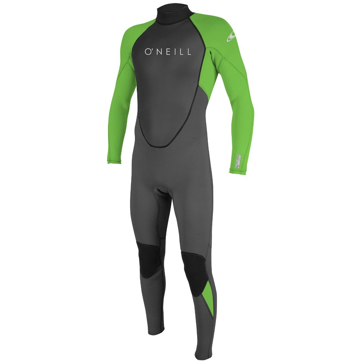 O'Neill Reactor 2 3/2mm Mens Back Zip Summer Wetsuit - Graphite/Dayglo - Front