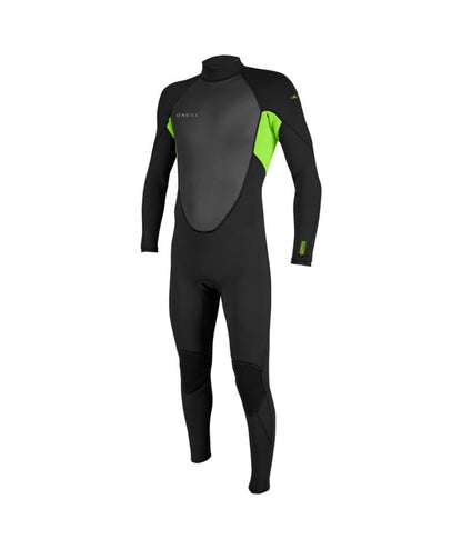 O'Neill Reactor-2 3/2mm Back Zip Summer Wetsuit in Black / Dayglo