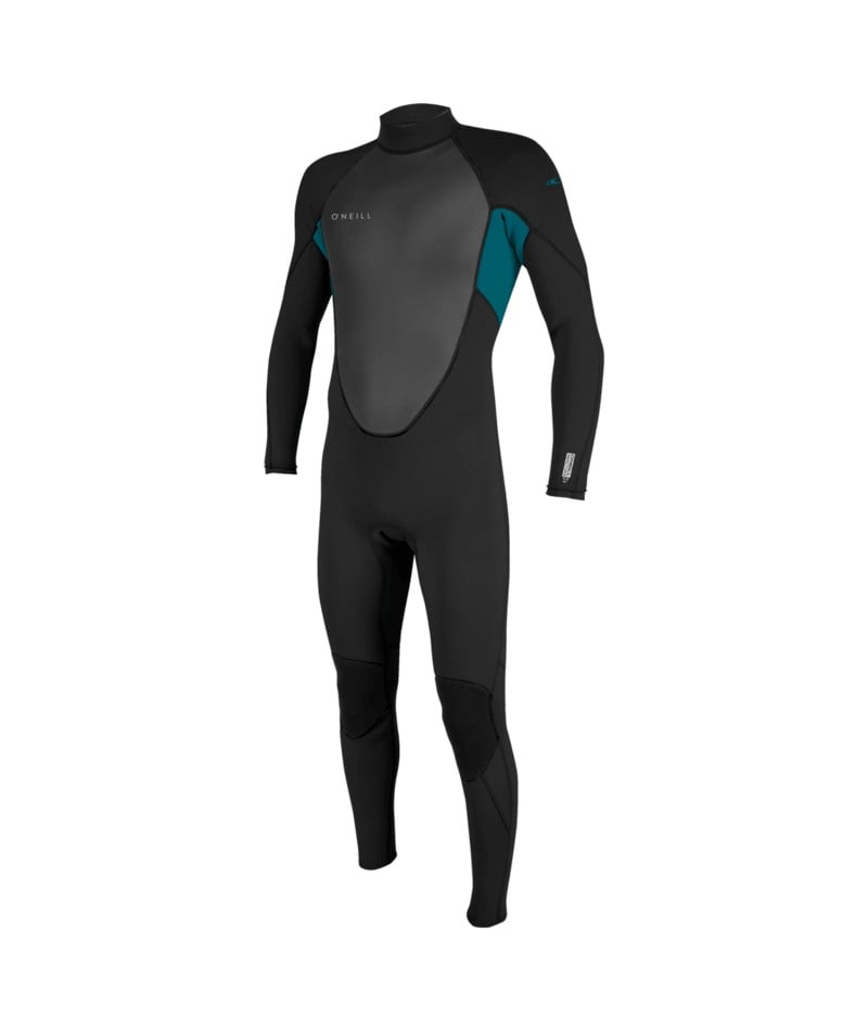 O'Neill Reactor-2 3/2mm Back Zip Summer Wetsuit in Black / Tide Pool