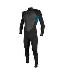 O'Neill Reactor-2 3/2mm Back Zip Summer Wetsuit in Black / Tide Pool