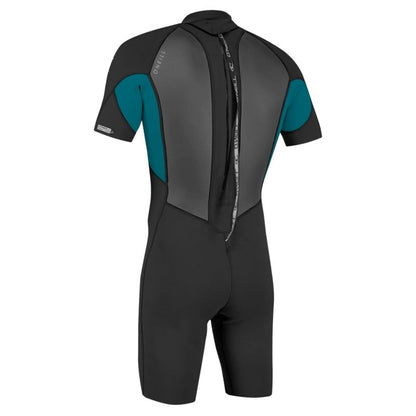 O'Neill Reactor-2 2mm Men's Back Zip Shorty 2026 - Black / Tide Pool