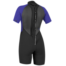 O'Neill Reactor II 2mm Womens Shorty Wetsuit - Black/Colbalt - Back