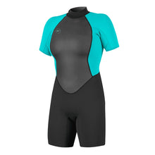 O'Neill Reactor II 2mm Shorty Ladies Wetsuit 2025 - Black/ Aqua