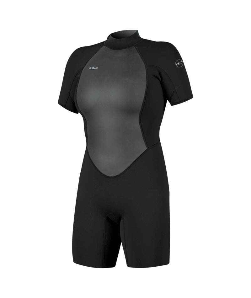 O'Neill Womens Reactor-2 3/2mm Back Zip Shorty in Black