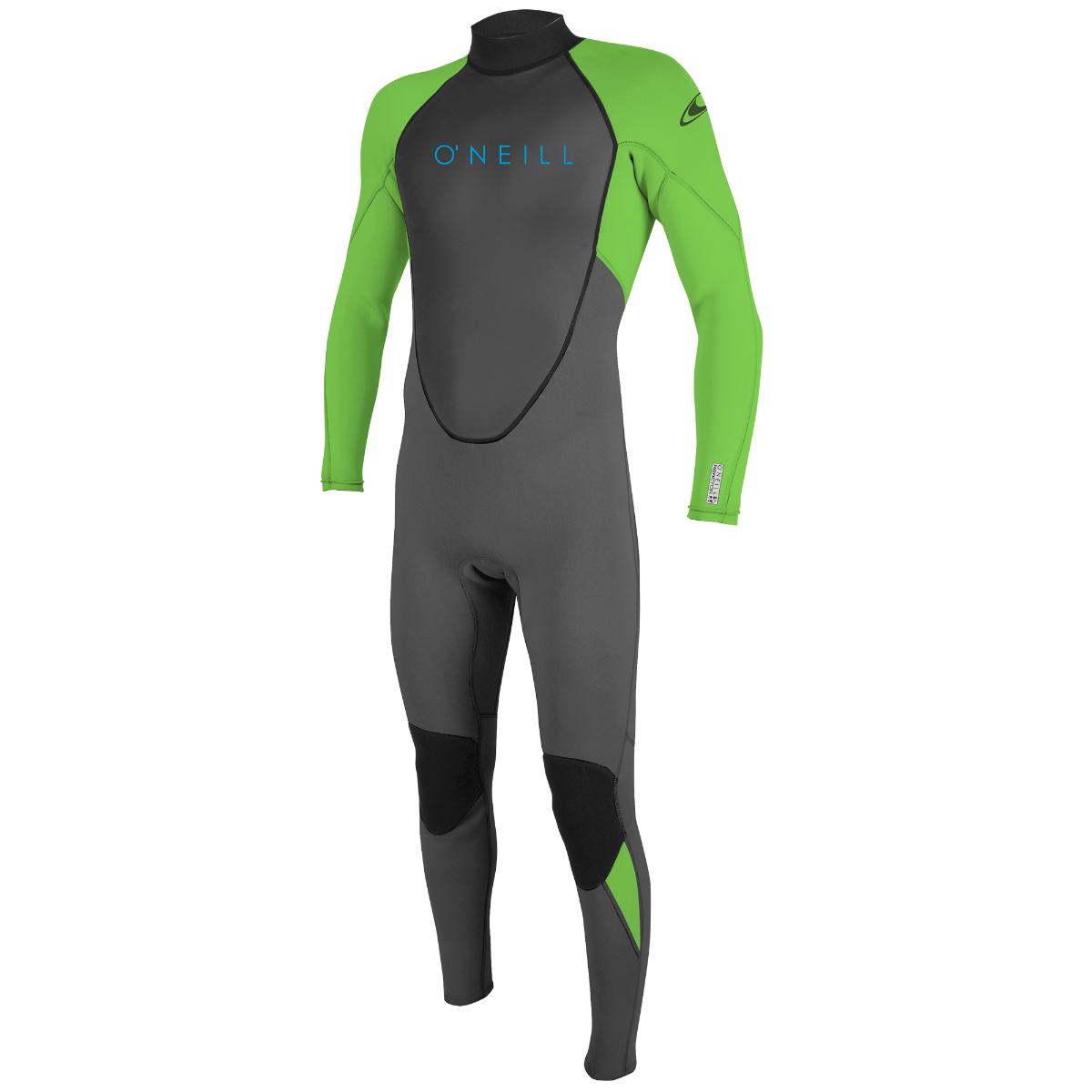 O'Neill Reactor 2 3/2mm Youth Back Zip Summer Wetsuit  - Graphite/Day Glo - Front