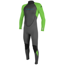 O'Neill Reactor 2 3/2mm Youth Back Zip Summer Wetsuit  - Graphite/Day Glo - Front
