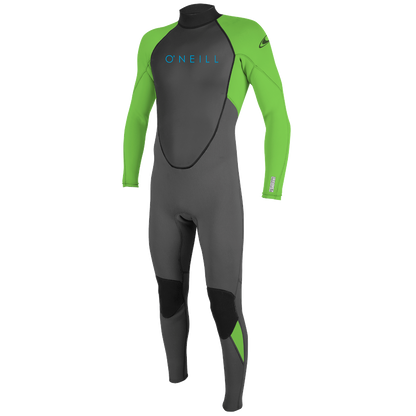 O'Neill Reactor 2 3/2mm Youth Back Zip Summer Wetsuit  - Graphite/Day Glo - Front