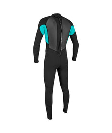 O'Neill Youth Reactor-2 3/2mm Back Zip Summer Wetsuit 2026 - Black / Light Aqua