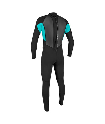 O'Neill Youth Reactor-2 3/2mm Back Zip Summer Wetsuit 2026 - Black / Light Aqua