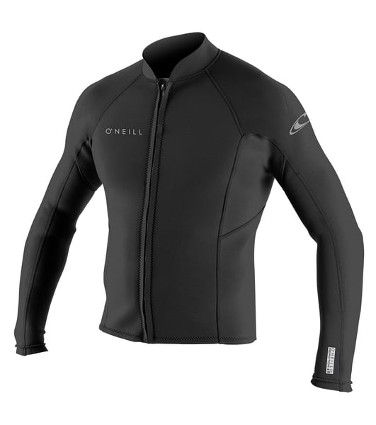 O'Neill Reactor 1/5mm Long Sleeve Front Zip Wetsuit Jacket - Black