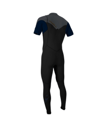 O'Neill Hammer 2mm Mens Chest Zip Short Sleeve Shorty Wetsuit 2026 - Black/Abyss/Graphite