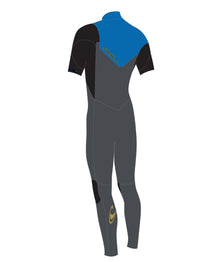 O'Neill Hammer 2mm Chest Zip S/S Summer Wetsuit - Graphite / Black / Ocean