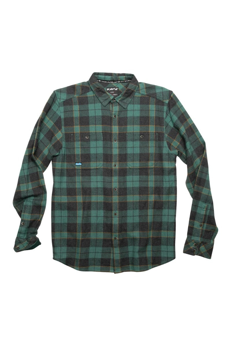 Kavu Big Joe Flannel Shirt in Hemlock Hook Green