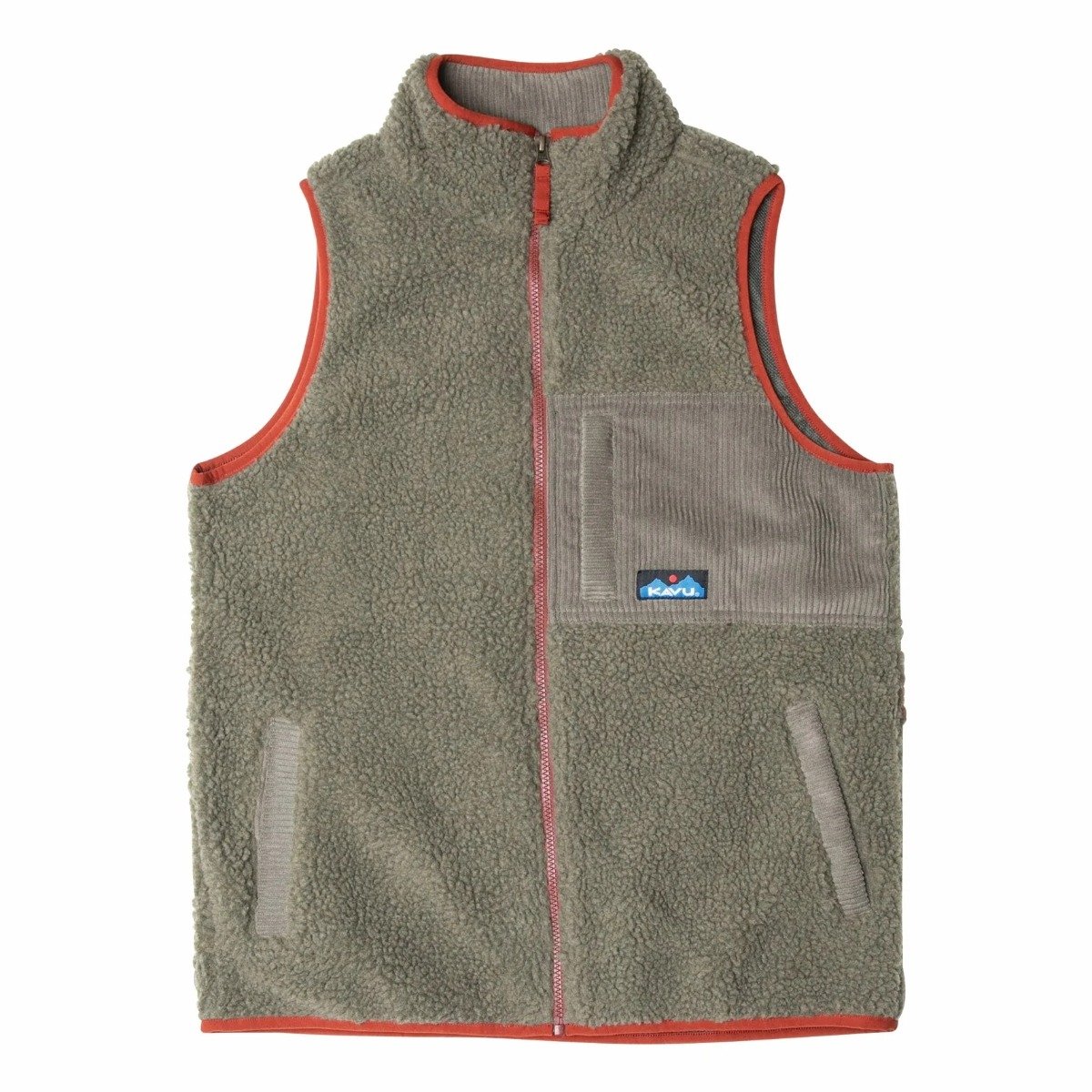 Kavu Cooper Fleece Gilet in Moss Green