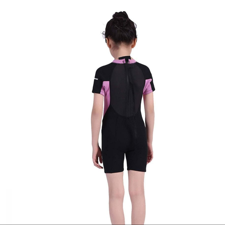 Cressi Smoby Junior Shorty Wetsuit 2021 - Black/Pink - Back