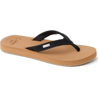 Reef Baja Sands Womens Flip Flops in Black/Tan
