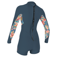 O'Neill Bahia 2/1mm Women's Back Zip Long Arm Shorty 2025 - Copenblu / Painted Tropics