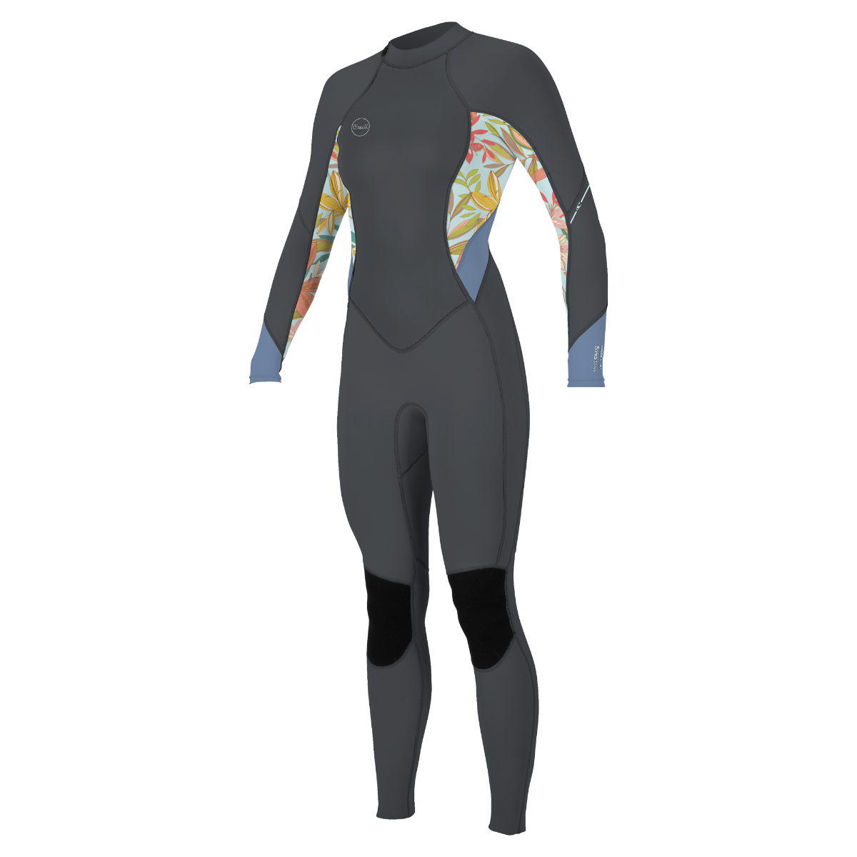 O'Neill Bahia 3/2mm Womens Back Zip Summer Wetsuit - Graphite/Dahlia/Infinity