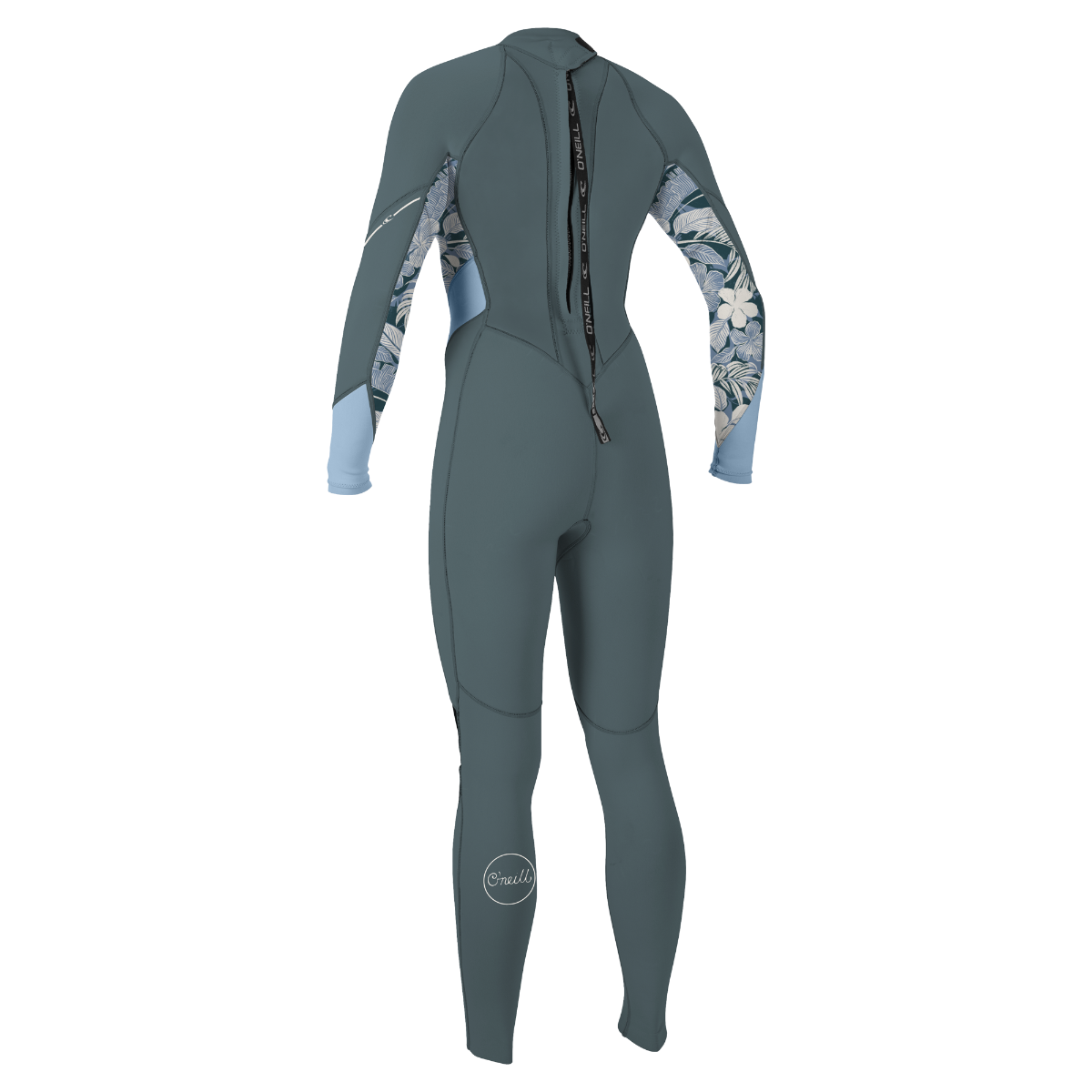 O'Neill Bahia 3/2mm Women's Back Zip Summer Wetsuit 2025 -Shade / Palmeno Tropical / Faded Denim
