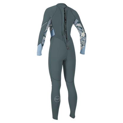 O'Neill Bahia 3/2mm Women's Back Zip Summer Wetsuit 2025 -Shade / Palmeno Tropical / Faded Denim