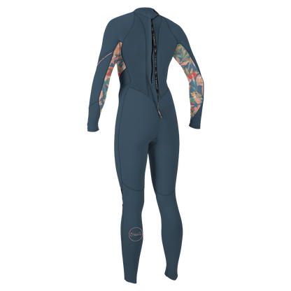 O'Neill Bahia 3/2mm Back Zip Women's Wetsuit 2025 - Copenblu/Palmeno Tropics