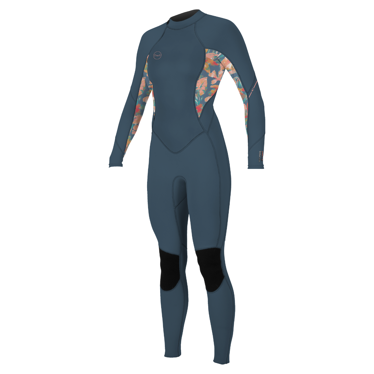 O'Neill Bahia 3/2mm Womens Back Zip Summer Wetsuit - Copenblu/Palmeno Tropics