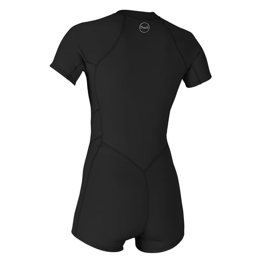 O'Neill Bahia 2/1mm Womens Front Zip Shorty Wetsuit - Black