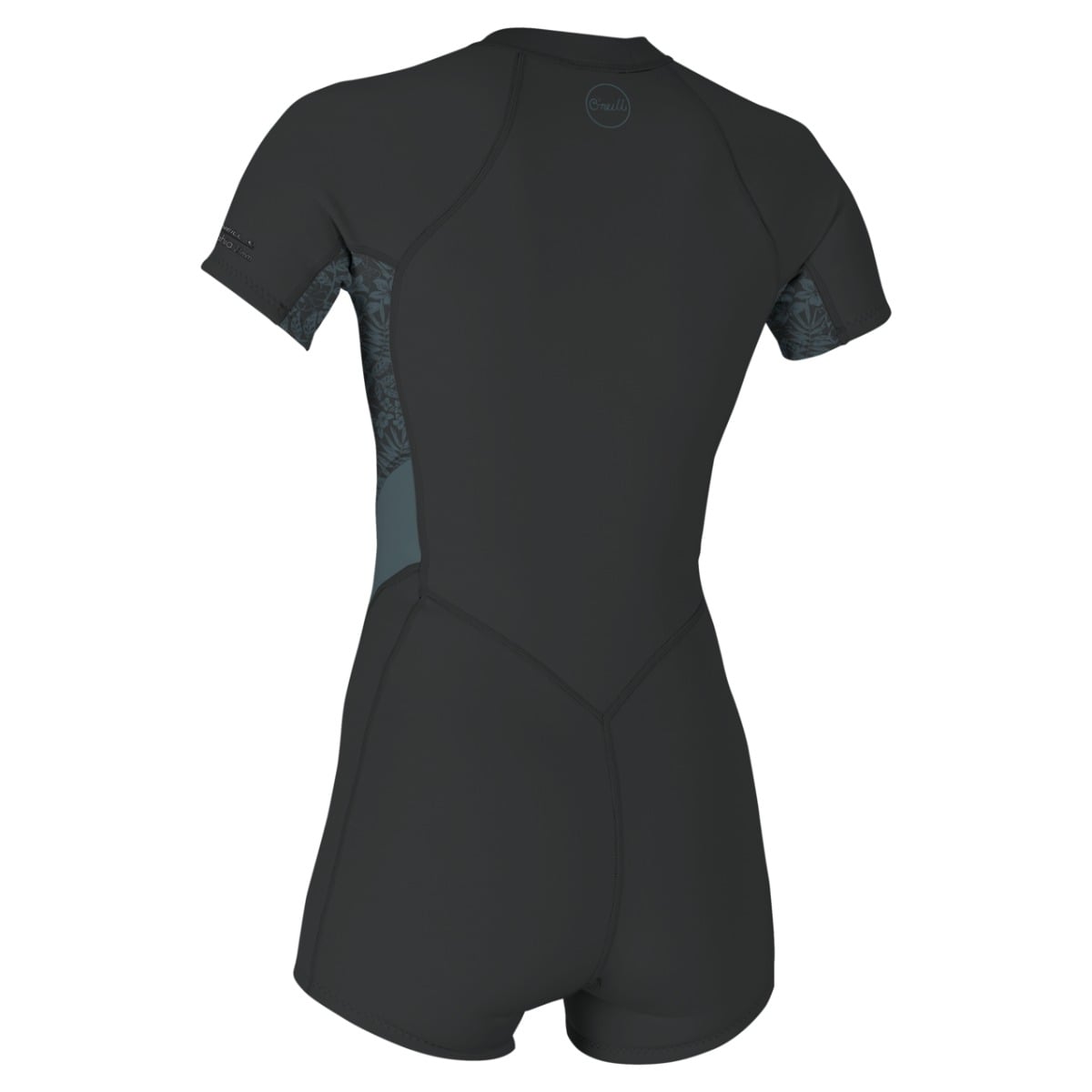 O'Neill Womens Bahia 2/1mm Front Zip Shorty 2026 - Tempered Steel / Shaded Island Sky / Shade