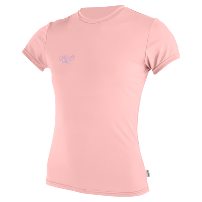 O'Neill Premium Skins Girls Short Sleeve Sun Shirt - Peony - Front