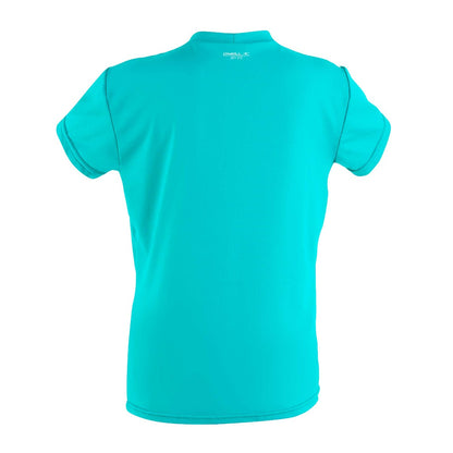 O'Neill O'Zone Toddler Girls Short Sleeve UV Sun Shirt  - Light Aqua - Back