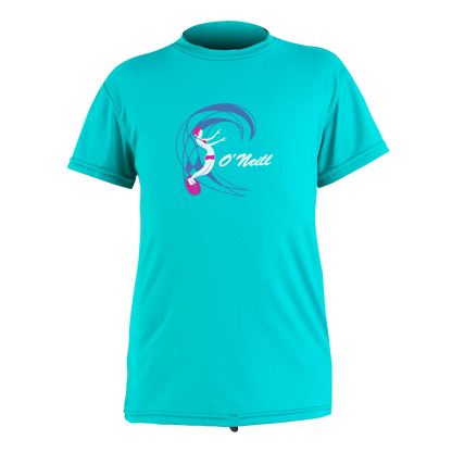 O'Neill Toddler Ozone Short Sleeve Sun Shirt - Light Aqua - SAMPLE - Age 2