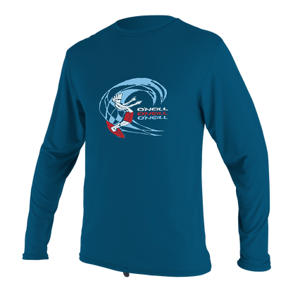 O'Neill O'Zone Toddler Boys Long Sleeve UV Sun Shirt  - Ultra Blue - Front
