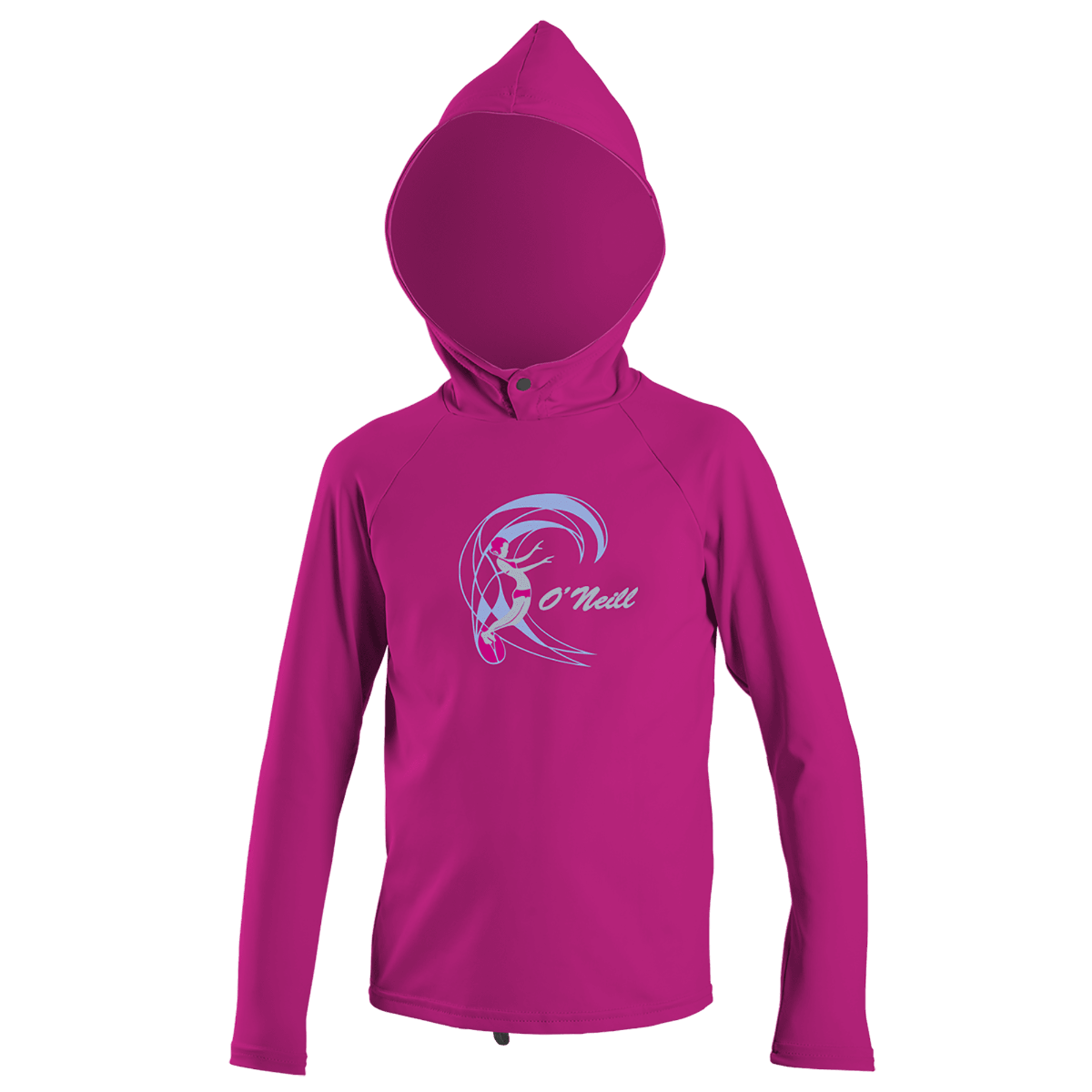 O'Neill Ozone Toddler Girls Sun Hoodie - Berry - Front