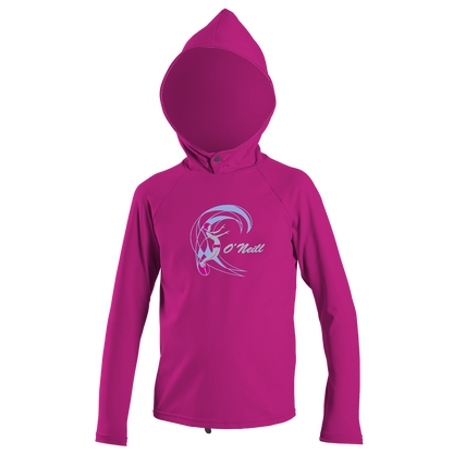 O'Neill Ozone Toddler Girls Sun Hoodie - Berry - Front
