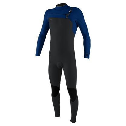 O'Neill Hyperfreak 3/2+mm Mens Chest Zip Wetsuit - Tempered Steel/Twilight Blue