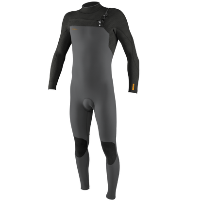 O'Neill Hyperfreak 4/3+mm Chest Zip Men's Wetsuit - Smoke/Raven