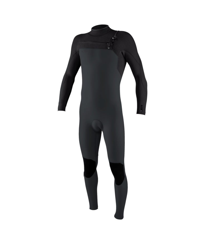 O'Neill Hyperfreak 4/3+mm Chest Zip Wetsuit (Medium) SAMPLE in Tempered Steel/Graphite