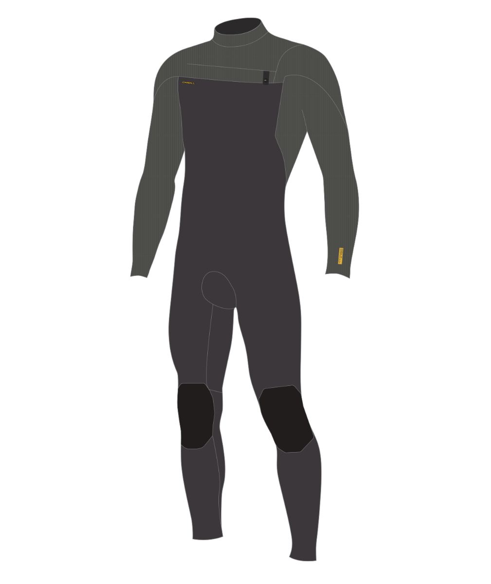 O'Neill Hyperfreak 4/3+mm Mens Chest Zip Wetsuit - Arabica / Chimera