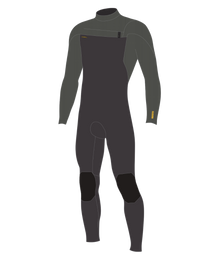 O'Neill Hyperfreak 4/3+mm Mens Chest Zip Wetsuit - Arabica / Chimera