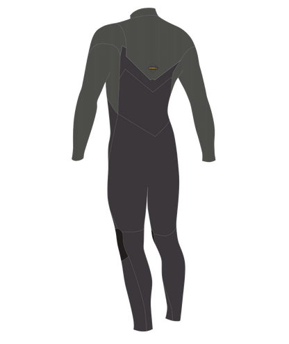 O'Neill Hyperfreak 4/3+mm Men's Chest Zip Wetsuit 2025 - Arabica / Chimera