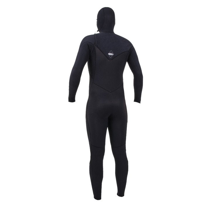 O'Neill Hyperfreak 5/4+mm Men's Hooded Chest Zip Wetsuit 2026 - Black
