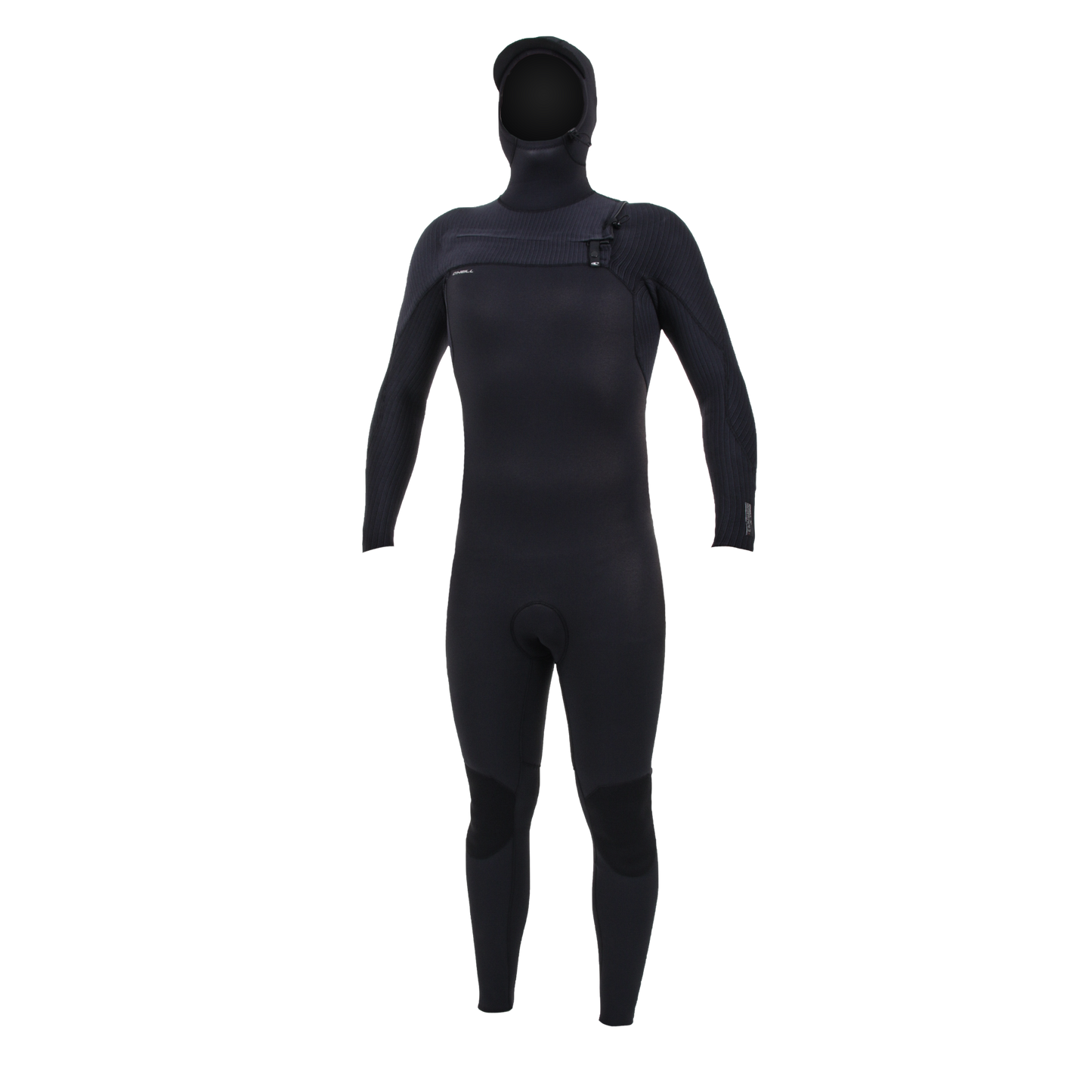 O'Neill Hyperfreak 4/3+mm Mens Hooded Chest Zip Wetsuit - Black