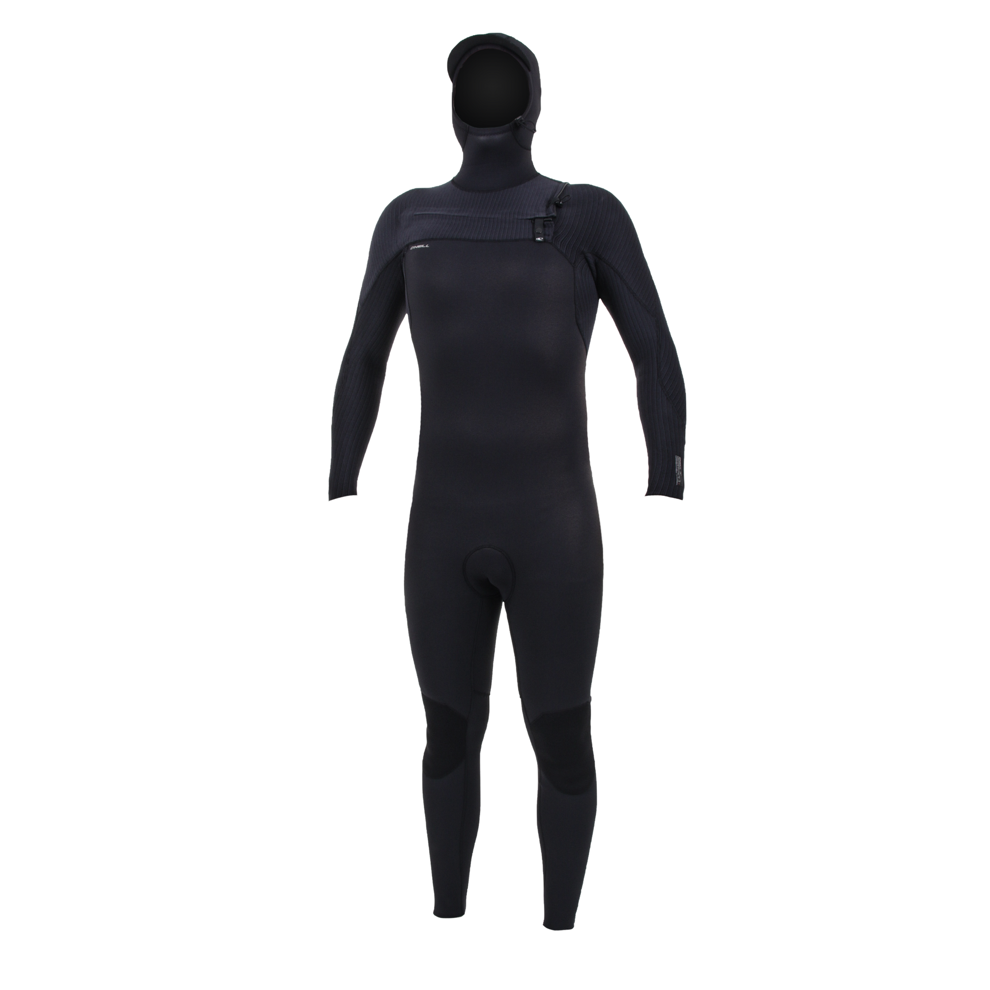 O'Neill Hyperfreak 4/3+mm Mens Hooded Chest Zip Wetsuit - Black