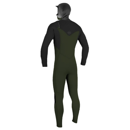 O'Neill Hyperfreak 5/4+mm Hooded Winter Wetsuit 2026 - Black / Ranger