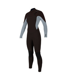 O'Neill Womens Hyperfreak 3/2+mm Chest Zip Summer Wetsuit in Arabica / Tradewinds