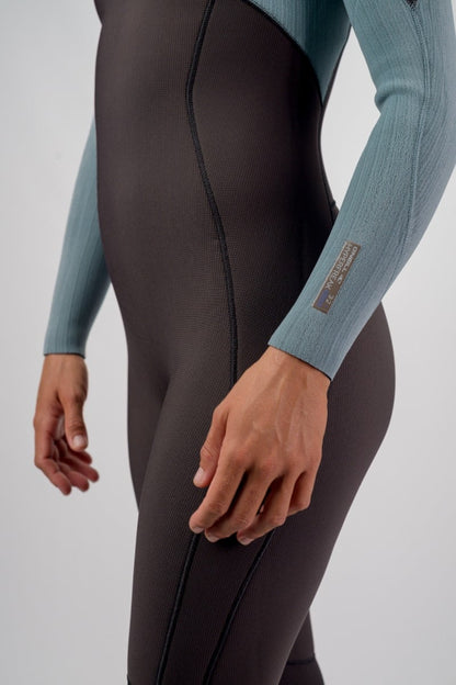 O'Neill Womens Hyperfreak 4/3+mm Chest Zip Wetsuit 2026 - Arabica / Tradewinds