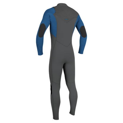 O'Neill Hyperfreak 3/2mm+ Youth Chest Zip Summer Wetsuit - Smoke/Bali Blue - Back