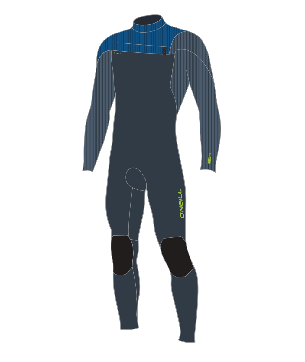 O'Neill Hyperfreak 4/3+mm Youth Chest Zip Wetsuit - Dark Orion / Deep Sea / Copenblue